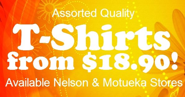T-shirts from $18.90 instore at BEETEES